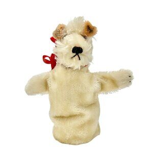 Steiff Foxterrier Dog Puppy Hand Puppet ID Missing Vintage 1965 to 1978 Produced